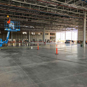 ESD Flooring must always be isolated from any residual moisture vapor contained within the concrete. The newly placed (green) concrete floor in a high profile electronics fabrication plant specified ACTECH 2170FC as the required moisture mitigation primer