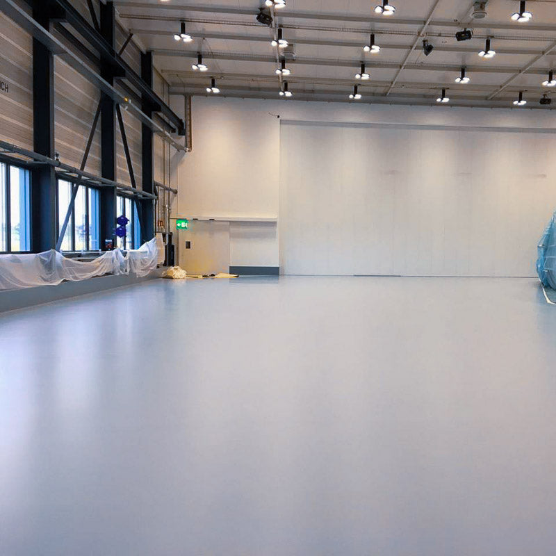 Final Decorative / Protective Top Coating Installed Directly on top of ACTECH 2170FC Moisture Primer for an Economical Seamless Flooring Solution.